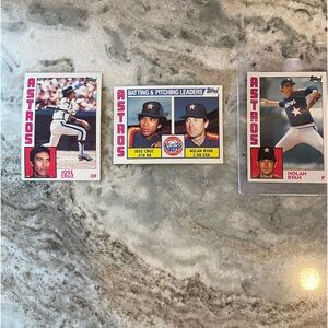 Topps 1984 Baseball Cards 3 Card Set